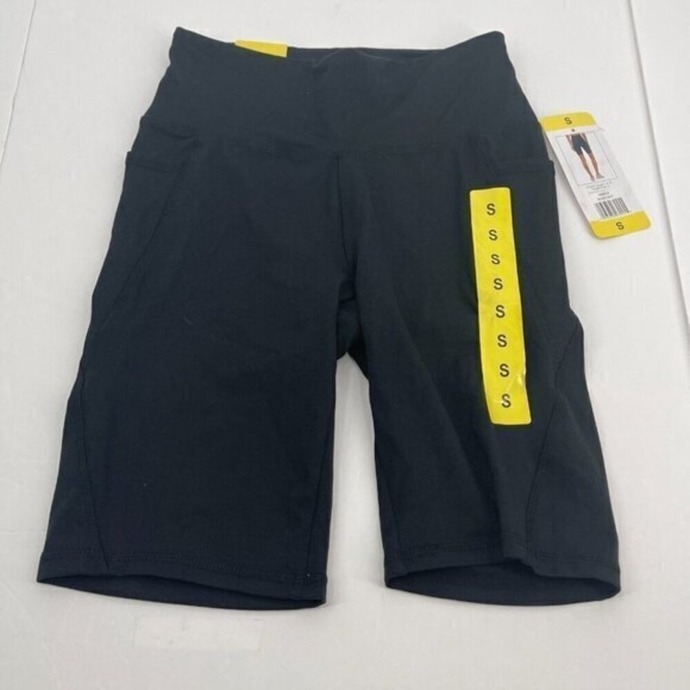 Danskin Shorts Small Womens Black Bike Shorts Activewear Casual Knit Athletic